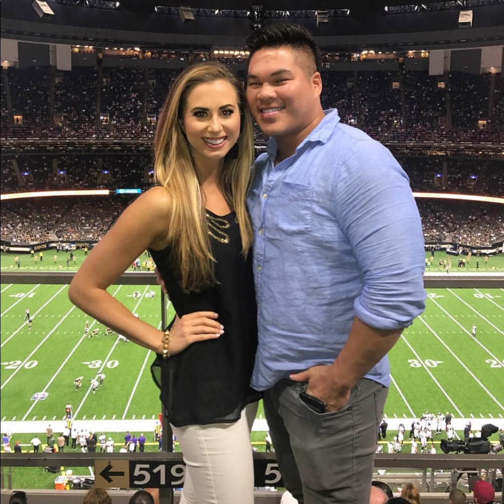 Black top with gold beaded neckline